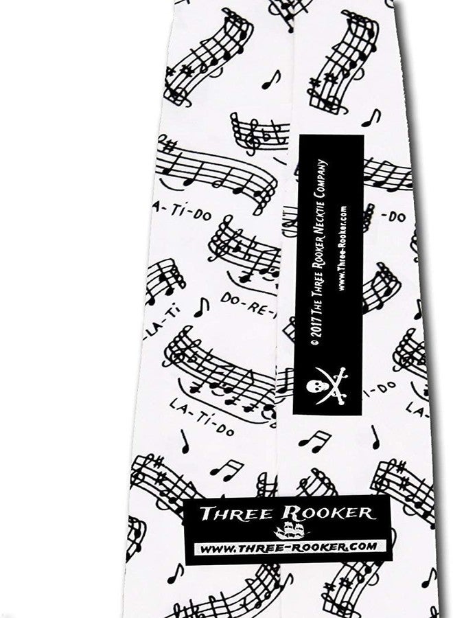 Three Rooker Do Re Mi Tie Musical Notes Ties Mens Neckties - Image 4